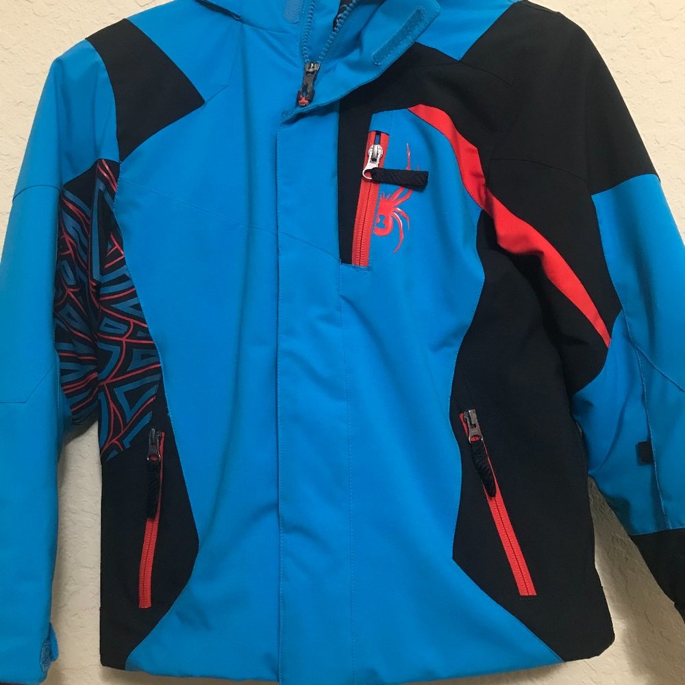 Spyder kids boys/girls size 8 ski jacket lined.
